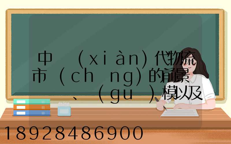 中國現(xiàn)代物流市場(chǎng)的前景、規(guī)模以及成就。